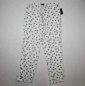 Juicy Couture Womens Pyjama Pants White Medium Floral Cotton Loungewear Bottoms - Picture 1 of 7