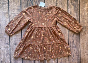 Vestido Manga Larga Floral Otoño Marrón Reino Unido Talla 3-4 Años Próximo Niña Pequeña - Imagen 1 de 1