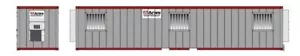 Atlas N 40' Mobile Office Container Assembled Aries (gray, maroon) 70000233 - Picture 1 of 1