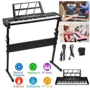 Digital Electronic Keyboard Piano with Stand Microphone Kids Music Instrument - Picture 1 of 14