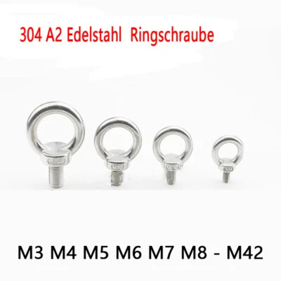 Ringschraube Ringmutter Din 580 Schrauben Augenschraube Edelstahl  M3 M4 - M42 - Bild 1 von 4
