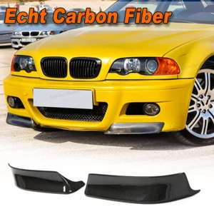 Para BMW SERIE 3 E46 M3 2000-06 carbono labio delantero aletas parachoques alerón divisor - Imagen 1 de 11