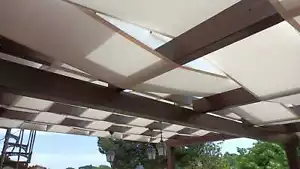 TELO STRISCE TEMPOTEST COPERTURA GAZEBO PERGOLATO TETTOIA MOVIMENTO AD ONDE - Foto 1 di 6