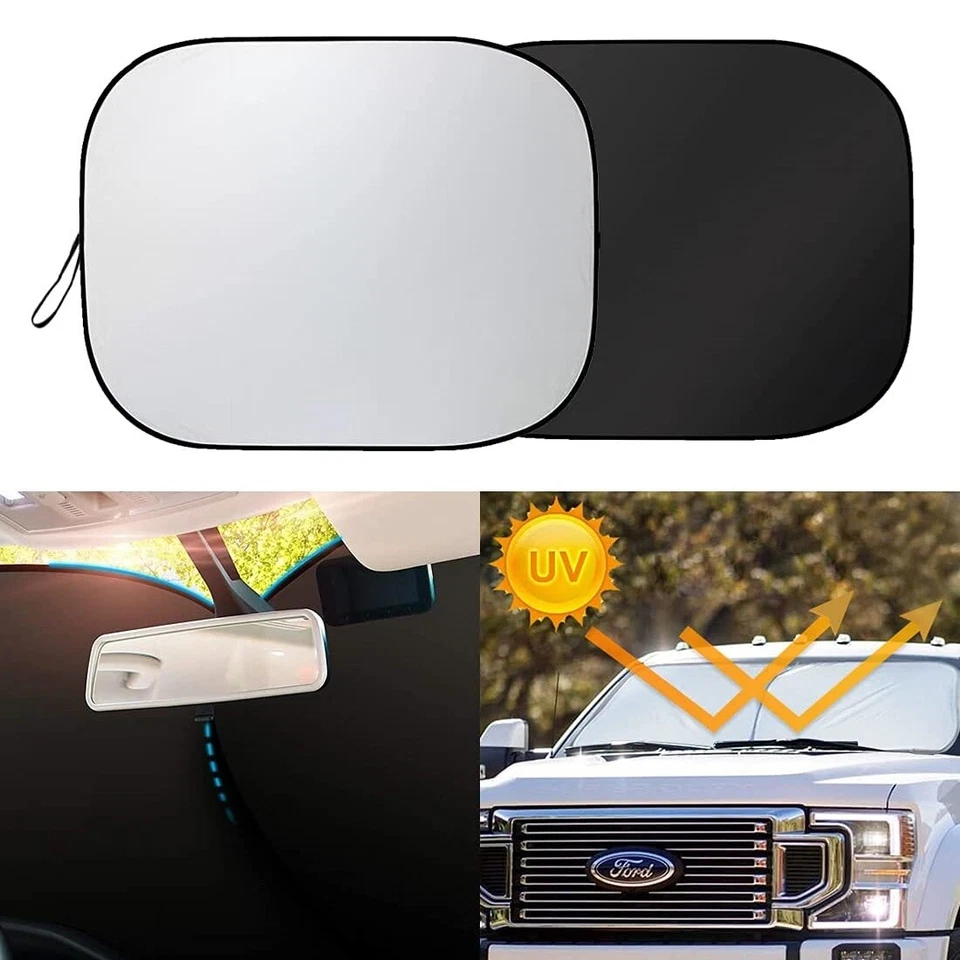 2X For Chevrolet Car Windshield Sun Shade Foldable UV Block Shield Cover Visor - Image 1 of 4