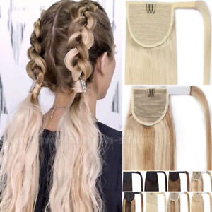 Russian Natural Ponytail Clip In Thick Remy Human Hair Extensions 80/90/100/110G