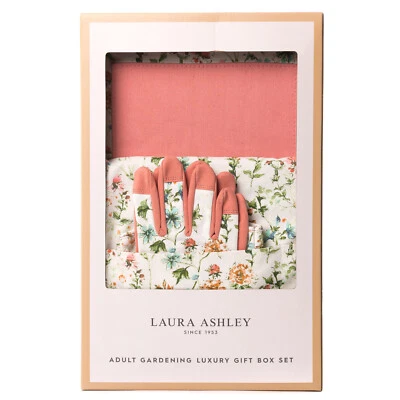 Laura Ashley Delantal de Jardinería Guanteletes Guantes Arrodillador Lujo Set de Regalo - Rosa Foto 1 de 4