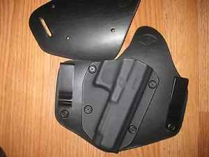 IWB / OWB combo holster Kydex/Leather Hybrid Holster with adjustable retention - Picture 1 of 9