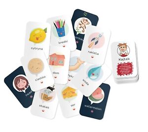 Fiszki - 50 Kart obrazkowych dla dzieci dwujęzycznych