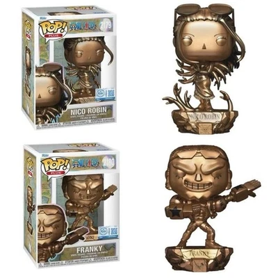 Funko Pop! One Piece Franky, Nico Robin Statue (Bronze) PRE ORDER ✅ - Immagine 1 di 3