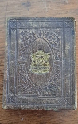 Miniature Antique Book "Words In Season For Young Disciples" Published 1865 - Image 1 of 4
