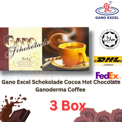 3x Gano Excel Schokolade Cocoa Hot Chocolate Ganoderma Coffee - DHL Fast Ship - Image 1 of 4