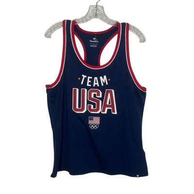Camiseta sin mangas Fanatics Team USA para mujer grande azul rojo nueva sin etiquetas espalda deportiva Foto 1 de 4