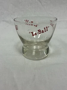 Eva Zeisel "LO-BALL" LETTERA ROSSA SOLIDA palla alta WHISKEY ROCKS VETRO cocktail MCM - Foto 1 di 6