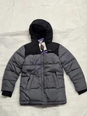 Abrigo de invierno Lands' End para niños, negro/gris, talla XS 5/6 Foto 1 de 3