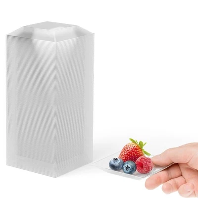 Mini Disposable Appetizer Plates - 200 Pack 2.95" x 2.95" Crystal Clear Plast... - Image 1 of 4