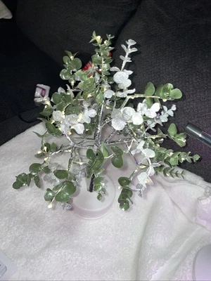 Green And Silver Bonsii Tree - Image 1 of 4