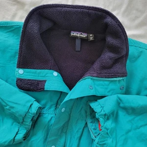 Chaqueta polar vintage Patagonia Synchilla Shelled verde azulado cremallera completa botón hecha en EE. UU. - Imagen 1 de 6