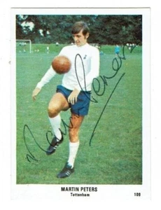 Martin Peters signed 1970/71 SUN Football Karte #109 TOTTENHAM ENGLAND †2019 - Bild 1 von 2