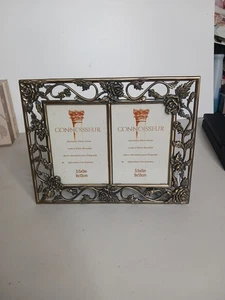 Kenner 2 Bilderrahmen, Bronze Stil, Rose & Blätter verziertes florales Design - Bild 1 von 9