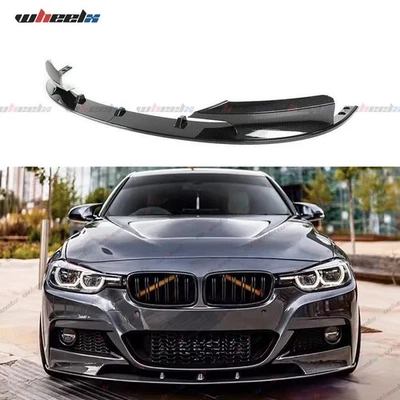Carbon Fiber For 2012-18 BMW F30 F31 3 Series M Sport Front Bumper Lip Splitter Foto 1 de 4