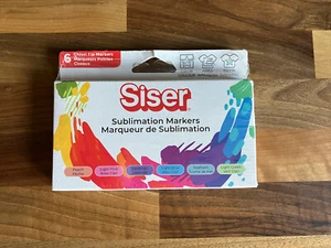 Siser Sublimation Markers - Pastel Marker Pack Set of 6 Chisel Tip - Picture 1 of 2