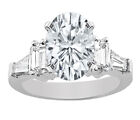 GIA Certified 3.80 Carat Oval Cut Diamond Platinum Engagement Ring