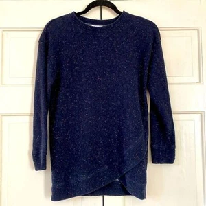 Zella Navy Highlighter Neon Confetti Splatter Sweatshirt Size Large Athleisure - Bild 1 von 8