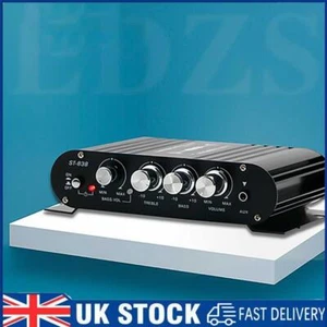 ST-838 HiFi 2.1 Channel Power Amplifier Subwoofer Amp 80W*2 Car Home Amp(Black) - Picture 1 of 12