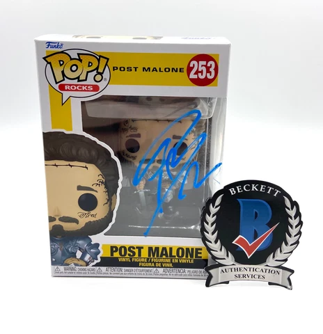 POST MALONE SIGNED AUTOGRAPH FUNKO POP BECKETT BAS COA WHITE IVERSON Cover