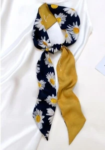 Women and Girls Ribbon Bow Scarf Ponytail Hair Tie Multi-Functional - Picture 1 of 5