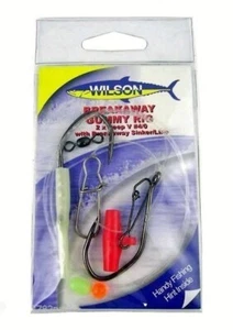 Wilson Breakaway Gummy Rig 2 X 4/0 Deep V - With Breakaway Sinker/Line 60lb - Picture 1 of 4