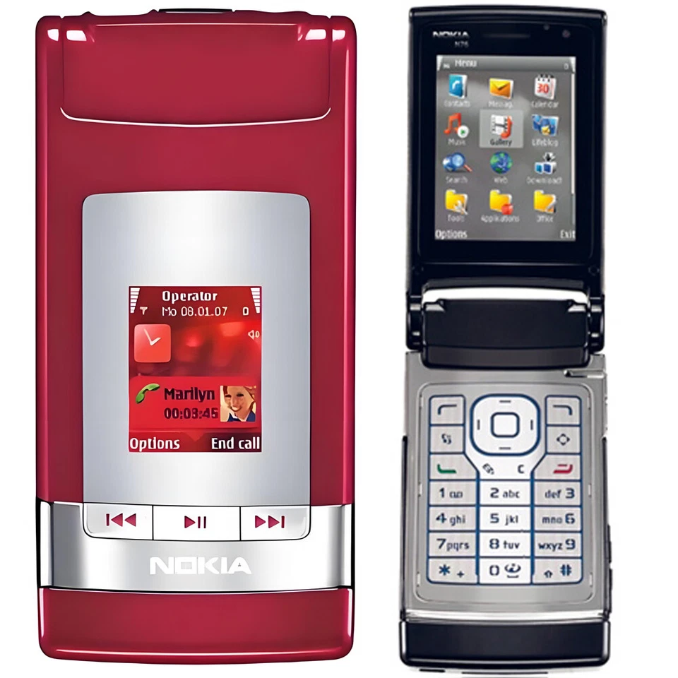 Unlocked Original Nokia N76 Bluetooth 2MP 2G GSM 850/900/1800/1900 Flip Phone - Image 1 of 4