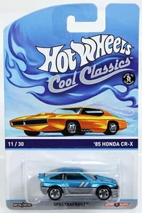 Hot Wheels 1985 Honda CR-X Cool Classics Series Yellow Card - BDR32 NRFP Blue - Picture 1 of 4