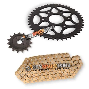 Brass Chain And Sprocket Kit Compatible With KTM Adventure 390 - Picture 1 of 9