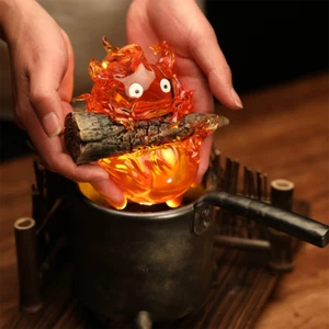 Statua Anime Howl's Moving Castle Calcifero Resina Modello H21cm LED Regali Natale Nuova - Foto 1 di 18