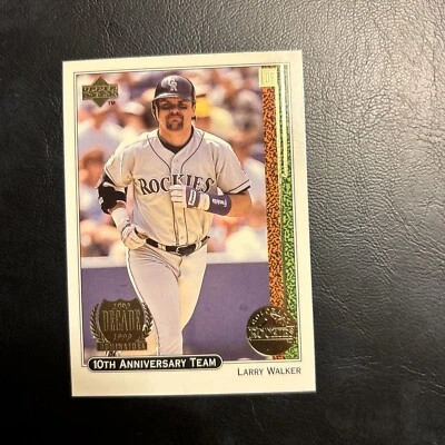Cnt 1999 Upper Deck 10Th Anniversary Team #x29 Larry Walker, Colorado Rockies - Image 1 of 2