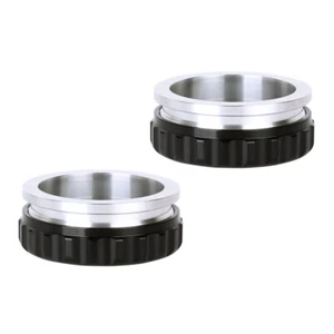 2Pcs 3" 76mm Aluminium Alloy Weld Filler Neck And Cap Oil Fuel Water Tank Black - Picture 1 of 8