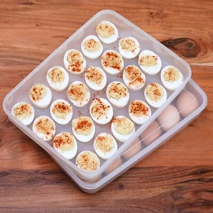 Deviled Egg Containers with Lid Set of 2 - Portable Plastic Devil Egg Holder ... - Picture 1 of 7