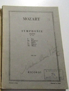 Ricordi Pocket Score..Mozart..Symphonie c Major..Jupiter..Good Cond. - Picture 1 of 3