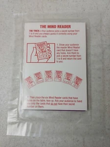 vintage 1988 Kellogg’s Cereal Premium The Mind Reader Cards 6 Sealed NOS - Picture 1 of 2
