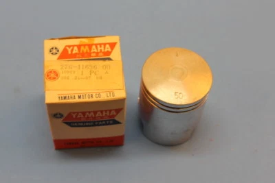 NOS YAMAHA 1970 71 HT1 2ND O/S 0.50 (50.50MM) PISTON PART# 276-11636-00-00 - Image 1 of 4