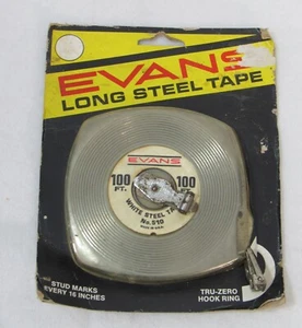 Evans Nastro Acciaio Bianco 100ft n. 510 Vintage - Foto 1 di 10