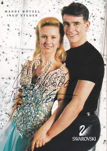 Autogrammkarte Mandy Wötzel + Ingo Steuer  - Eiskunstlauf - Deutschland - Bild 1 von 1