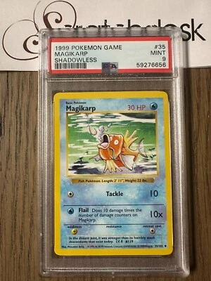 PSA 9 - Pokemon MAGIKARP 35/102 - SHADOWLESS BASE SET - MINT - Image 1 of 2