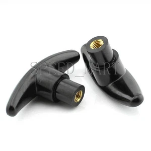 2 un. Tuercas de sujeción de cabeza en forma de cabeza tipo T de plástico negro M8 8 mm - Imagen 1 de 5