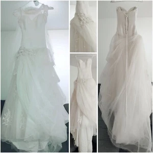 Schönes lvory Brautkleid Gr.XS Mit allem Marke EDDY K - Bild 1 von 24