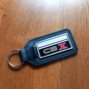 Fits Honda CBX 1000 Key Silver/Black Leather Keyring CBX1000 Keys Spares Parts - Picture 1 of 2