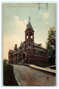 1910 Scuola Normale di Stato Nuova Gran Bretagna Connecticut CT Cartolina d'epoca pubblicata - Foto 1 di 2