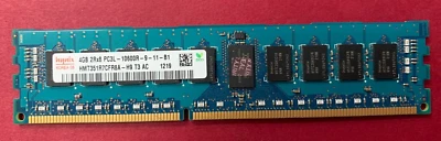 🔵Hynix 4GB 2Rx8 PC3L-10600R Memory RAM HMT351R7CFR8A-H9 - Image 1 of 3
