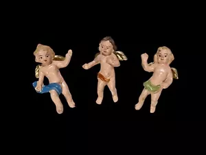 MAROLIN Engel Puttenengel Set mit 3 Figuren Krippenfiguren alt zum Aufhängen - Picture 1 of 3